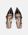 FARAI - sandali in glassy nero con tacco e cinturino