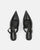 OLHA - decolette in ecopelle nera con tacco basso e cinturino